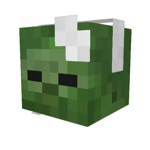 Backpa1n Minecraft avatar head, 3D render