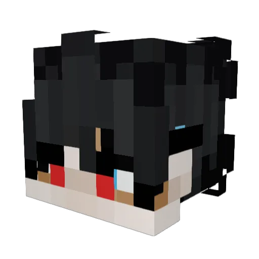 Backsergi Minecraft avatar head, 3D render