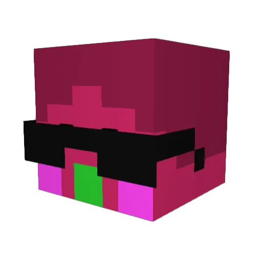 Backstab05 Minecraft avatar head, 3D render