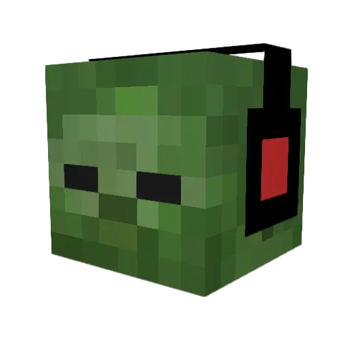 Backstabinc Minecraft avatar head, 3D render