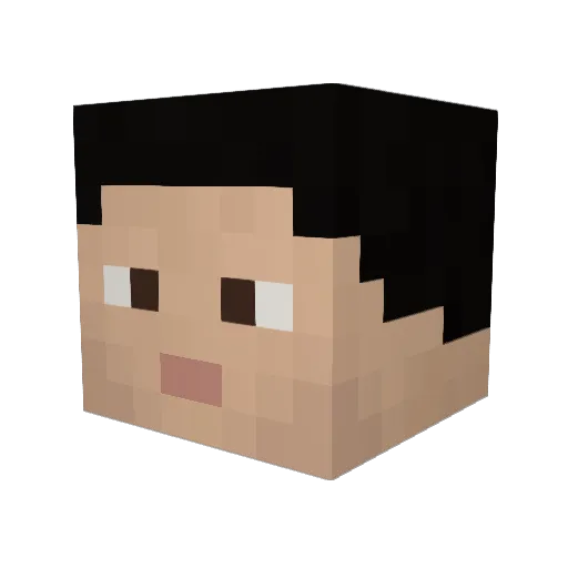 BackstageSam Minecraft avatar head, 3D render