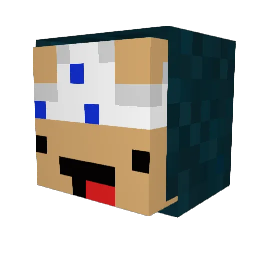 Backstein1 Minecraft avatar head, 3D render