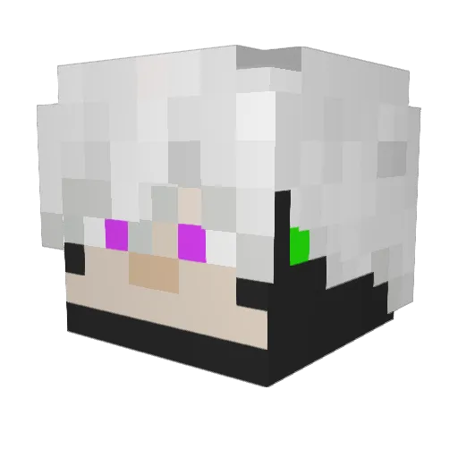 Backtozero Minecraft avatar head, 3D render