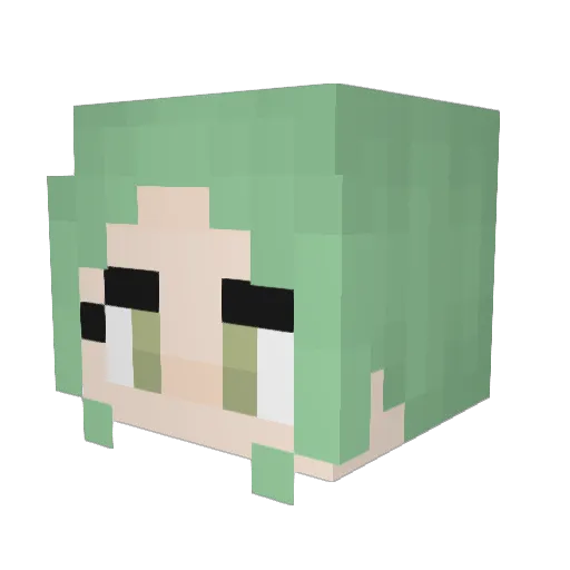 Backzer Minecraft avatar head, 3D render