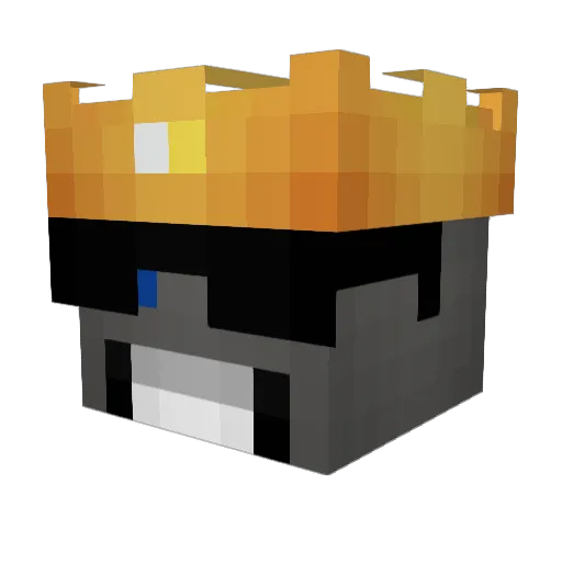 Backzy Minecraft avatar head, 3D render