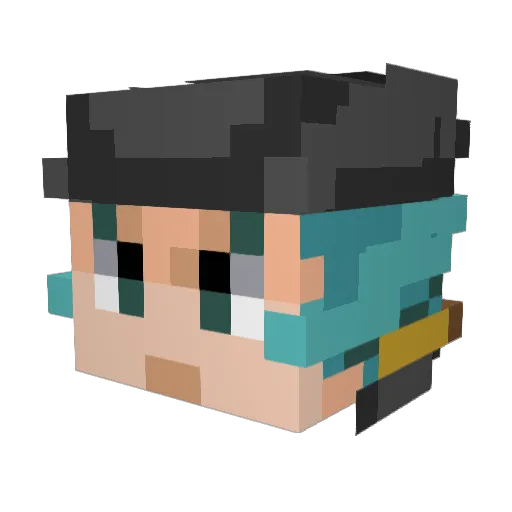BacoNutz Minecraft avatar head, 3D render