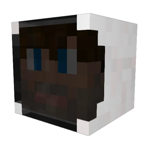 Bacomania Minecraft avatar head, 3D render