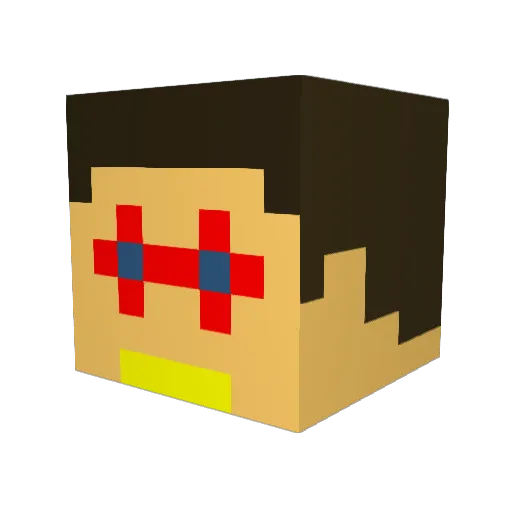 Bacon6942069 Minecraft avatar head, 3D render
