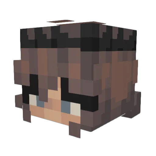 BaconBits06 Minecraft avatar head, 3D render