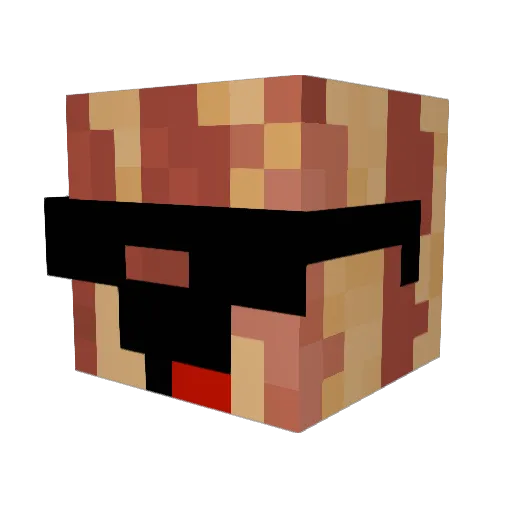 BaconBitz4585 Minecraft avatar head, 3D render