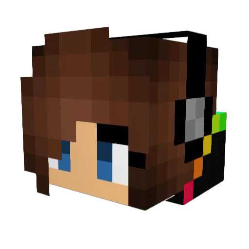 BaconBritts Minecraft avatar head, 3D render