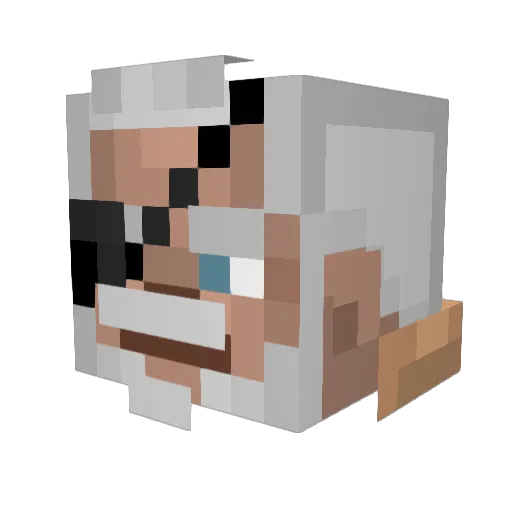BaconButYes Minecraft avatar head, 3D render