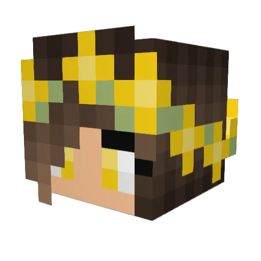 BaconCakes Minecraft avatar head, 3D render