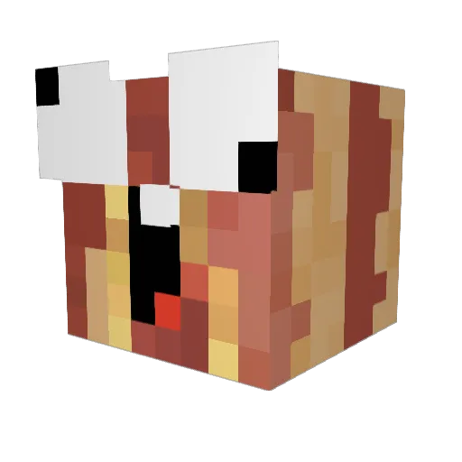 BaconCompass Minecraft avatar head, 3D render
