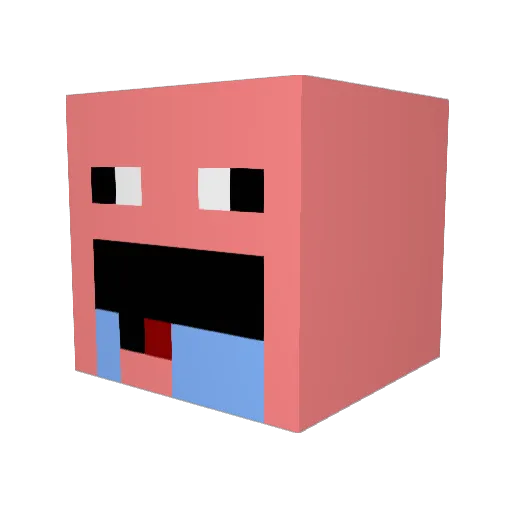 BaconDepTrai Minecraft avatar head, 3D render