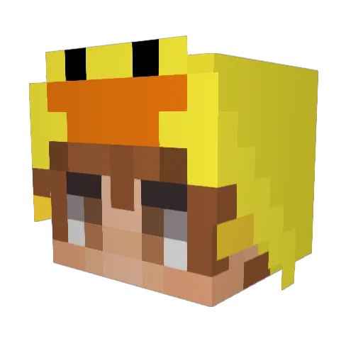 BaconDiq Minecraft avatar head, 3D render