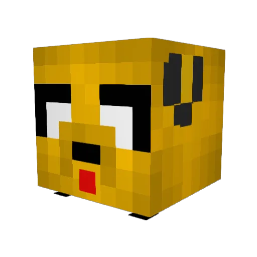 BaconFryer Minecraft avatar head, 3D render