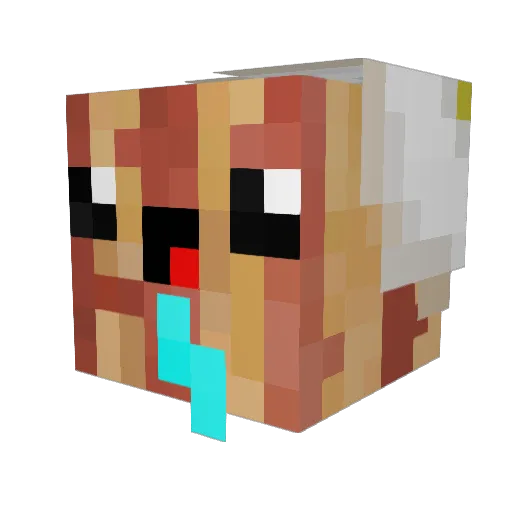 BaconGamezz Minecraft avatar head, 3D render
