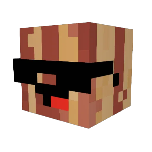 BaconGavin Minecraft avatar head, 3D render