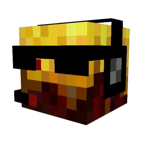 BaconMaster67 Minecraft avatar head, 3D render