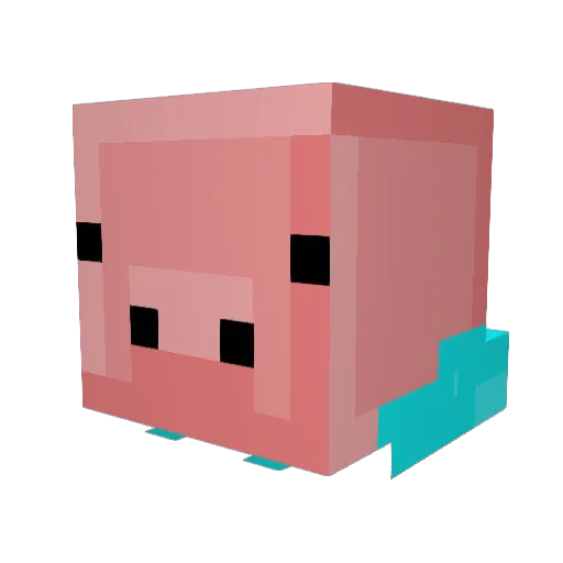 BaconMiner Minecraft avatar head, 3D render