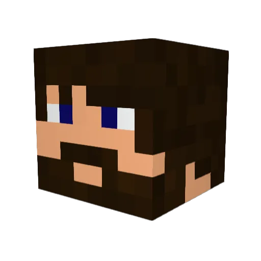 BaconPotatos Minecraft avatar head, 3D render