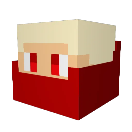 Bacon_0re Minecraft avatar head, 3D render