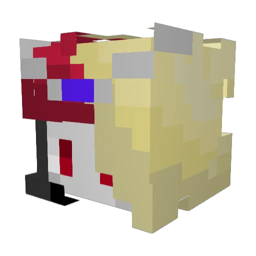 Bacon_da_bomb Minecraft avatar head, 3D render