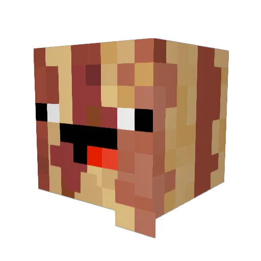 Baconator44 Minecraft avatar head, 3D render