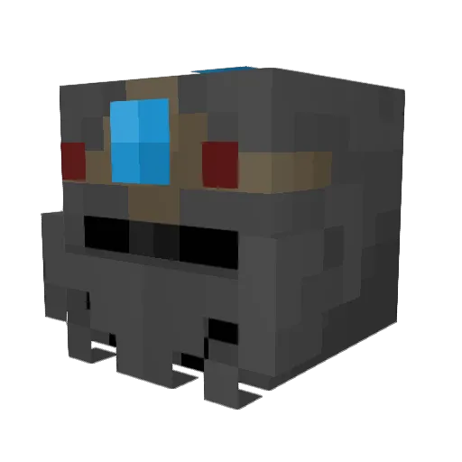 Baconbaron Minecraft avatar head, 3D render