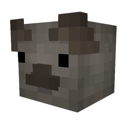 Baconlittle Minecraft avatar head, 3D render