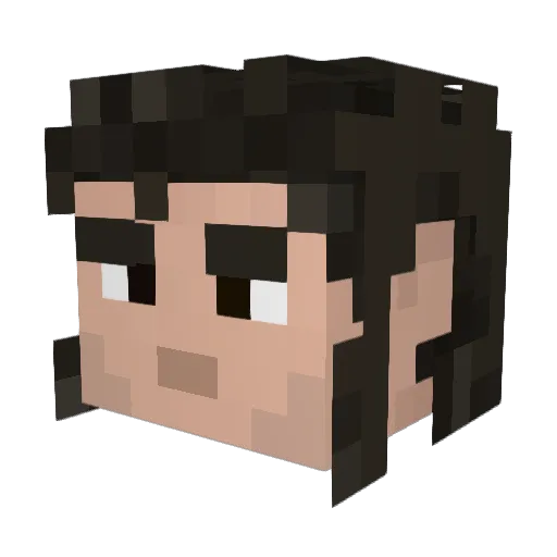 Baconsharken Minecraft avatar head, 3D render