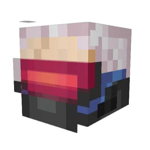 Bacx_x Minecraft avatar head, 3D render