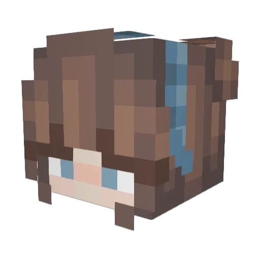 Bad17 Minecraft avatar head, 3D render