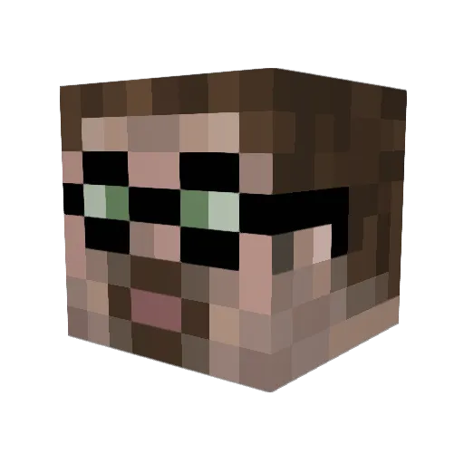 BadADen Minecraft avatar head, 3D render