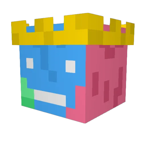 BadAppleCup Minecraft avatar head, 3D render