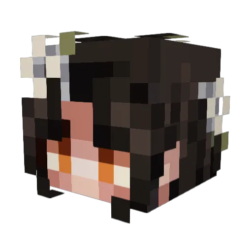 BadApril Minecraft avatar head, 3D render