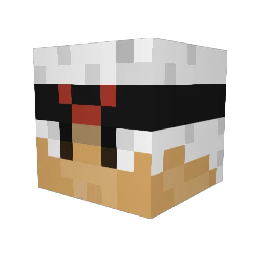 BadAsh92 Minecraft avatar head, 3D render