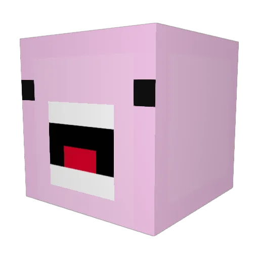 BadAtBedWarss Minecraft avatar head, 3D render