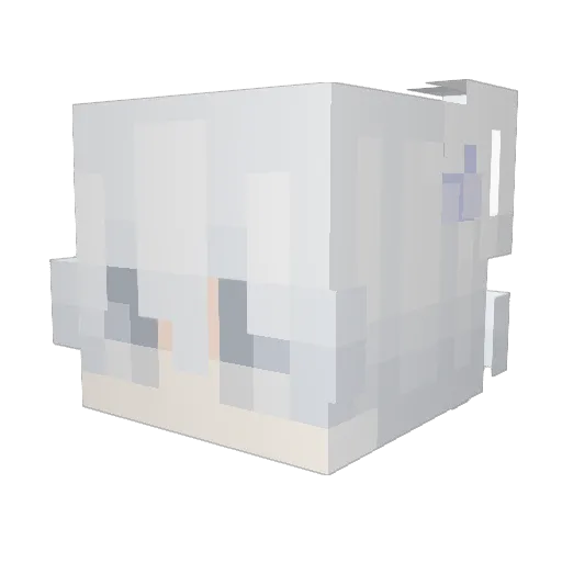 BadAtBrain Minecraft avatar head, 3D render