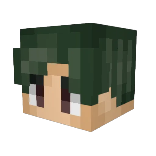 BadB0b Minecraft avatar head, 3D render
