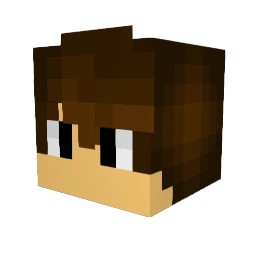 BadBabbit Minecraft avatar head, 3D render