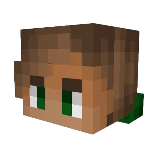 BadBadBoss Minecraft avatar head, 3D render