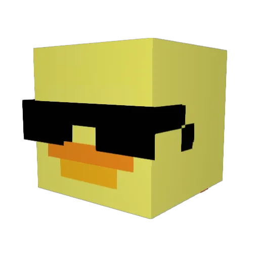 BadBeanie Minecraft avatar head, 3D render