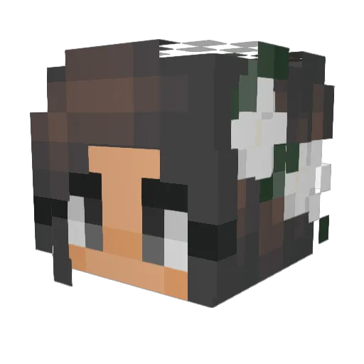 BadBenita Minecraft avatar head, 3D render