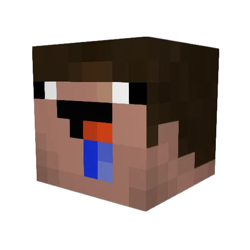 BadBoss13 Minecraft avatar head, 3D render