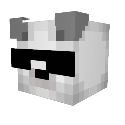 BadBoyOU Minecraft avatar head, 3D render