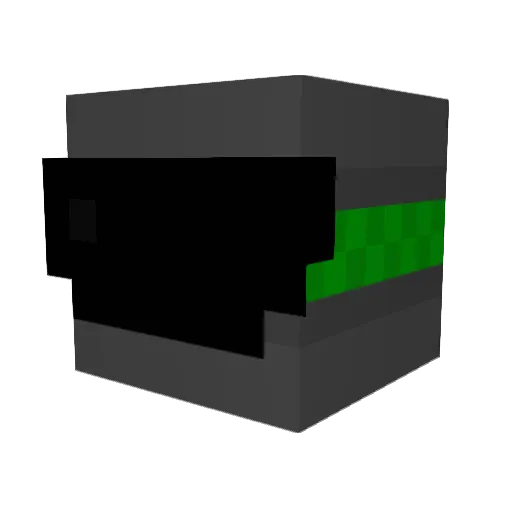 BadButton Minecraft avatar head, 3D render