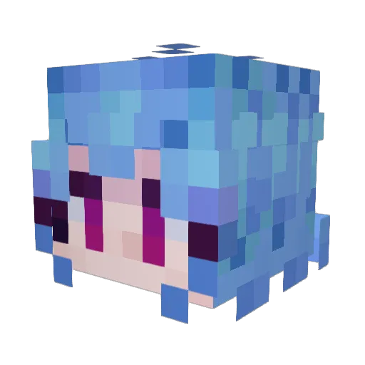 BadCat73 Minecraft avatar head, 3D render