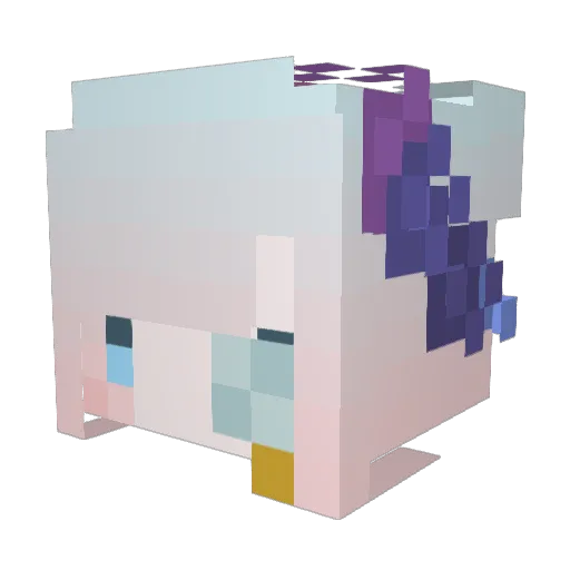 BadCeng Minecraft avatar head, 3D render